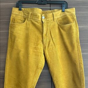 Canali Men's Mustard Corduroy Pants size 36.